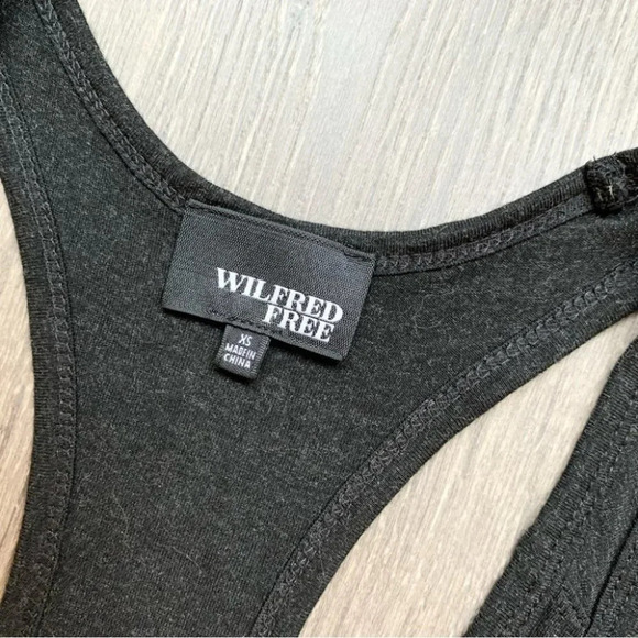 Aritzia Wilfred Free Helena Dress Mini Tank Top Heathered Dark Grey Size XS - Picture 10 of 14